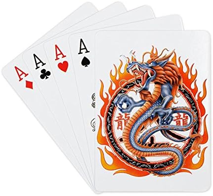 Playing Cards Deck Dragon in Ring of Flames
