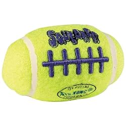 KONG Air Dog Squeaker Football Dog Toy, Large, Yellow