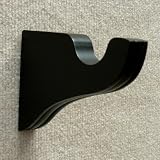 Support Bracket in Smooth Black finish for a 1-3/8" dowel rod - 2/pack [CAPITOL CITY LUMBER]