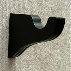 Support Bracket in Smooth Black finish for a 1-3 8 dowel rod - 2 pack [CAPITOL CITY...