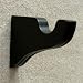 Support Bracket in Smooth Black finish for a 1-3/8 dowel rod - 2/pack [CAPITOL CITY LUMBER]