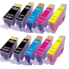 10 x kompatible XL Tintenpatronen mit CHIP & F�llstandanzeige, direkt einsetzbar f�r Canon Pixma IP 3600 4600 4700 MP 980 630 620 540 560 550 640 980 990 kompatibel zu PGI 520 CLI 521 Schwarz Cyan Gelb Magenta - 2 x kompletter Satz Patronen 100% Qualit�t
