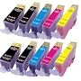 10x kompatible Patronen mit Chip f�r Canon, ersetz&hellip von Ti-Sa