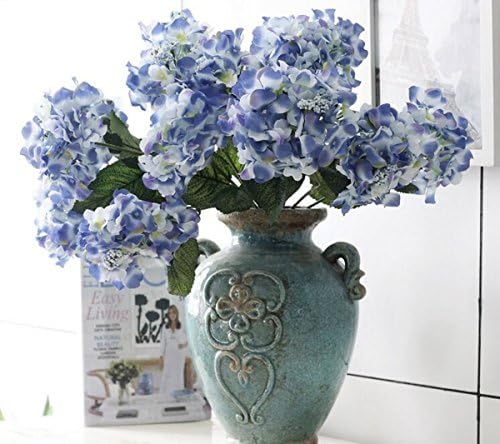 1 Bunch simulate 6 heads artificial hydrangea bridal bouquet silk flowers arrangement home party wedding decoration 3#
