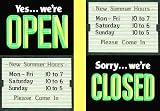 20x14 open closed sign with message board