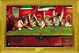 C. M. Coolidge (Dogs Playing Pool) Art Poster print - 24" X 36"