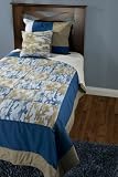 Blue and Green Camo Bedding Set Green