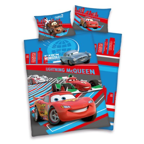Herding 242922063412 Bettw&auml;sche Disney&acute;s Cars, Kopfkissenbezug: 40 60 cm, Bettbezug: 100 135 cm, Linon