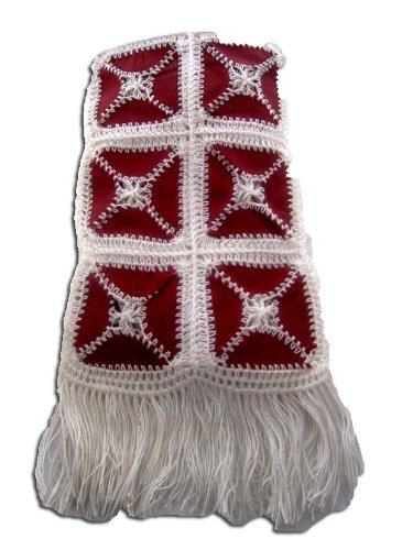 Extra 50% Off Hand Embroidered Scarf with Lots of Colorful Leather LES_WHITE_005