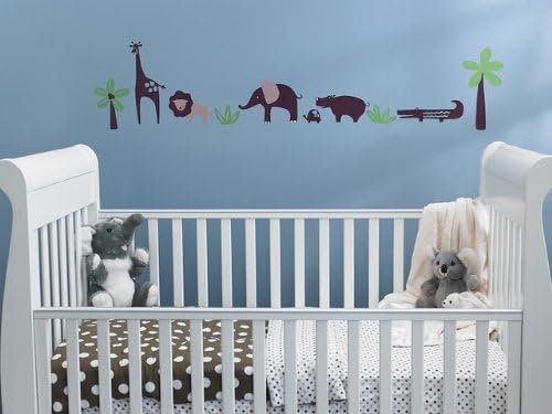 Lion Nursery Wall Decal - Navy/Pale Blue