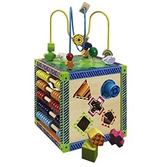 Eichhorn 100002235 - buntes Holz-Spielcenter, inkl. Motorikschleife und Z�hlrahmen, 20x20x36 cm