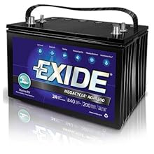 Exide XMC-31 MEGACYCLE AGM-200 Sealed Maintenance Free (AGM) Marine Battery