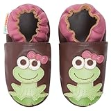 モモ ベビー 乳児/幼児用プリティー フロッグ デザイン ソフト ソール レザー シューズ ネイビー 18-24 ヶ月/米国幼児用サイズ6-7 M (インポート)