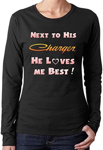 Decorshirt Women's Dodge Long Tee Shirts Womens Charger Long Sleeve Tshirt