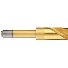 Chicago Latrobe 190C-TN Cobalt Steel Reduced-Shank Drill Bit, TiN Coated, Round Shank, 118 Degree Split Point