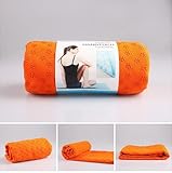Microfiber Non Skid Yoga Mat Towel 183*61 CM Orange Yoga Towel with Mesh Bag
