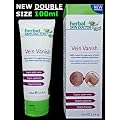 Vein Vanish - Herbal Skin Doctor - 100ml X-Large Tube - The Professional Formula That Dramatically Diminishes The Appearance of Spider Veins, Broken Capillaries & Bruising Painlessly in Weeks!