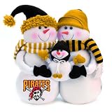 MLB Pittsburgh Pirates Snowmen Family Holiday Table Top Decoration