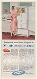 1953 Manitowoc Upright Freezer Pie Pastry is Part of Freezer Living Print Ad (54311)