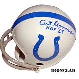 Art Donovan Signed Colts Throwback Mini Helmet w/ HOF 68