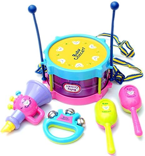 5 Piece Baby Toys Preschool Toys Pat Drum,1-7 Years Musical Toys