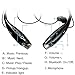 SUFUM Bluetooth Headphones Wireless Neckband Headsets 4.0 Music Stereo Sports/running Headset for Apple iPhone iPad iPod Samsung Android Smart Phones And Other Bluetooth Device(Black)
