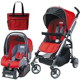 Peg Perego Si Paprica Travel System 2010 with Fashionable Diaper Bag