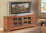Oak finish wood TV / Plasma / LCD stand entertainment center