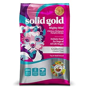 Solid Gold Mighty Mini Holistic Grain Free Dry Dog Food, Chicken, Chickpea & Pumpkin, All Life Stages, 4lb Solid Gold Mighty Mini Holistic Grain Free Dry Dog Food, Chicken, Chickpea & Pumpkin, All Life Stages, 4lb