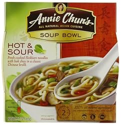 Annie Chun's Hot & Sour Soup Noodle Bowl, 5.7-Ounce Bowls (Pack of 6)