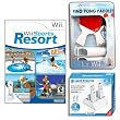 Wii Sports Resort + Ping Pong Paddles for Wii Gaming Combo + Wii Quad Dock