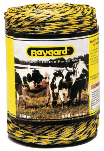 Baygard Electric Fence Yellow/Black Wire - 656 Feet 00121