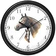 Stallion and Colt - JP - Horse Wall Clock by WatchBuddy Timepieces (Hunter Green Frame)