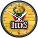 NBA Milwaukee Bucks Round Clock