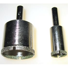 2pc DIAMOND HOLE SAW - CORE DRILL - Set - 1 2 + 1 by 4137.com