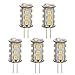 LEDwholesalers Tower Type G4 12V AC/DC LED Bulb with 15xSMD3528 for RV Camper Trailer Boat Marine, Pack of 5, Warm White, 1411WWx5
