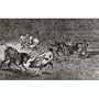 Francisco de Goya y Lucientes (Follow the "Tauromaquia" Sheet K: A bull fencers irritates the bull in reverse twist) Bla - 11x17