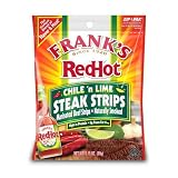 Franks RedHot Chile n Lime Steak Strips, 3.15-Ounce Bags (Pack of 4)