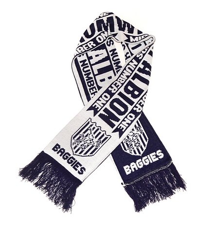 West Bromwich Albion - Authentic Fan Scarf, Ships from USA