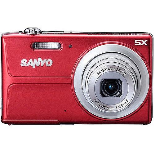 Sanyo 14MP Digital Camera w 5x Optical Zoom 3 LCD Display RED Color