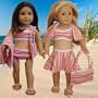 6 piece Swimsuit Set Fits 18" American Girl Doll Clothes