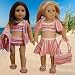 6 piece Swimsuit Set Fits 18" American Girl Doll Clothes