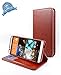 NageBee(TM) - HTC Desire 510 Case - Wallet Flip Case Pouch Cover Fold Stand case Premium Leather Wallet Flip Case (Fold Wallet Brown)