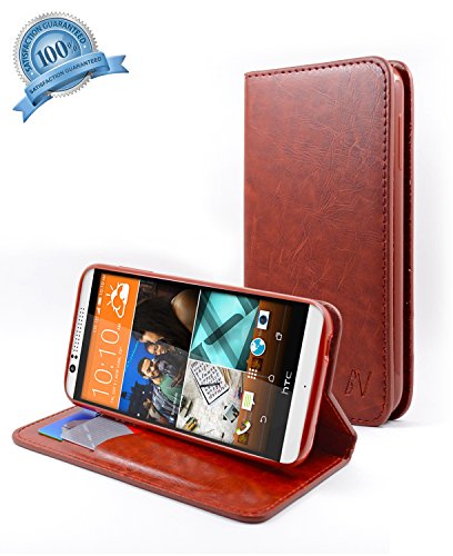 NageBee(TM) - HTC Desire 510 Case - Wallet Flip Case Pouch Cover Fold Stand case Premium Leather Wallet Flip Case (Fold Wallet Brown)