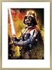 Star Wars Poster Kunstdruck und Holz-Rahmen - Vader, Leuchtschwert (80 x 60cm)