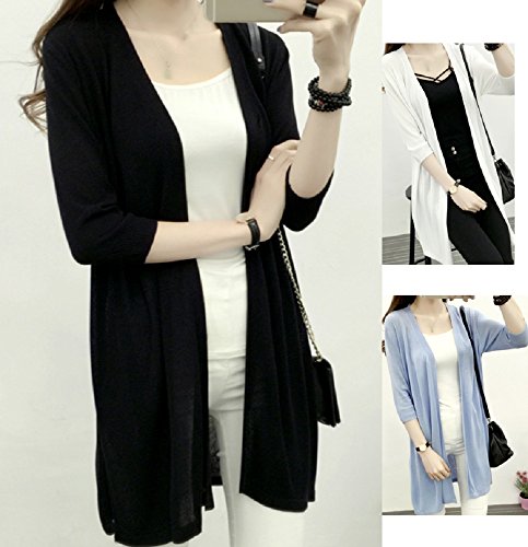 (ケリーアンドアンジー) KELLY & ANGIE【 ロング カーディガン レディース 】 シルク タッチ ７分袖 柔らか く 綺麗 な 光沢 羽織る だけ で コーディネート でき コンパクト ＋ オリジナル シュシュ h002