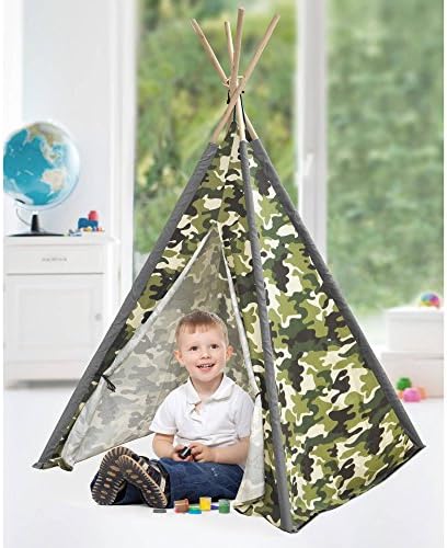 Childrens Teepee Tent Camo 47.0 x 47.0 x 63.0 inches