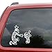 Calvin and Hobbes Dancing 6 Inch White Vinyl Decal