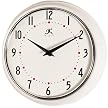 Retro Metal Wall Clock - White