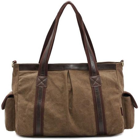 KAUKKO FH14 Women's Autumn New Traveling Leisure Waterproof Canvas Shoulder Bag/Handbag (Dark khaki)